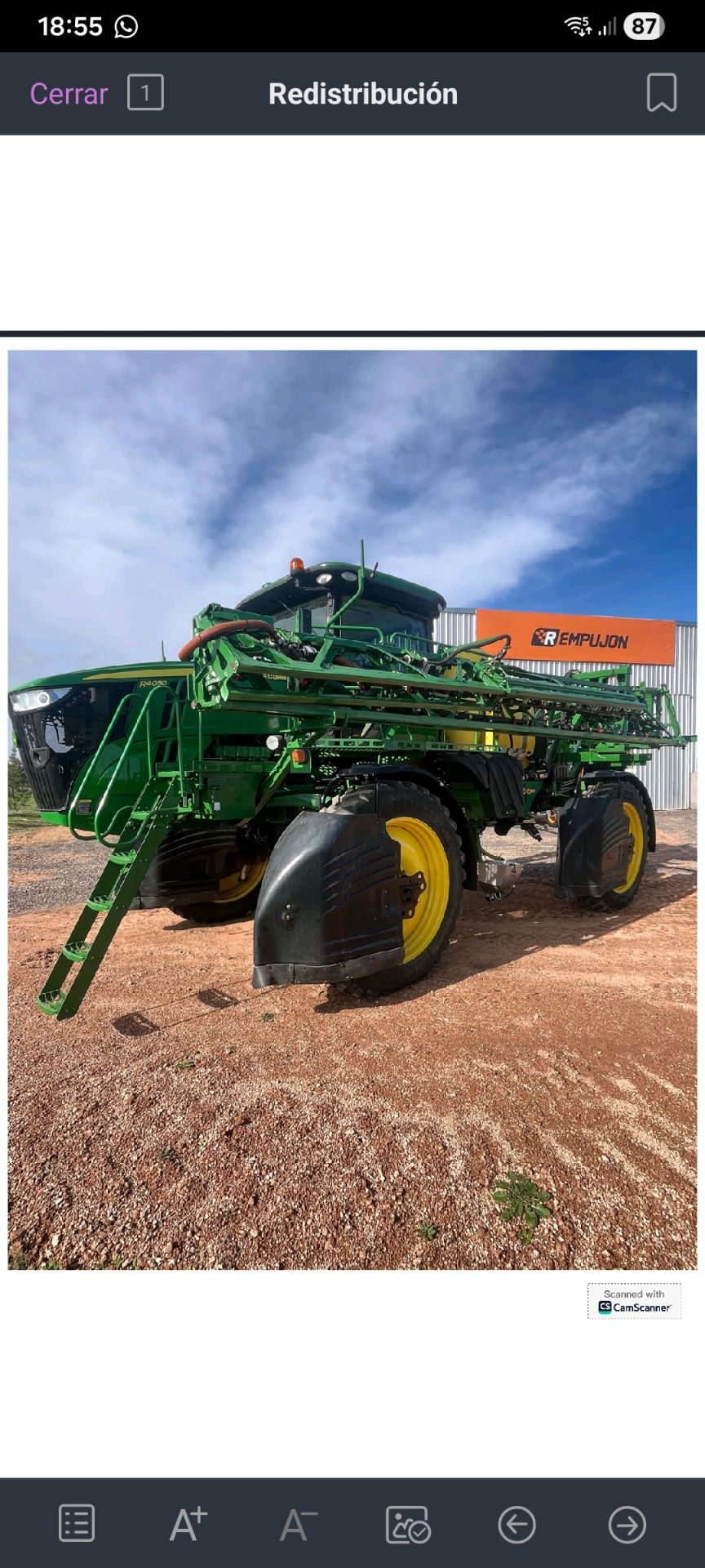 PULVERIZADORA JOHN DEERE R4030