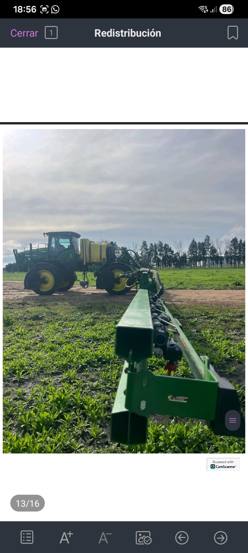 VARIOS PULVERIZADORA JOHN DEERE R4030